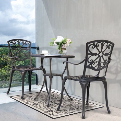 Round Outdoor Table, Patio Entertaining, Aluminium Outdoor Furniture, Patio Table Set, Bistro Table Set, 3 Piece Bistro Set, Bistro Furniture, Outdoor Bistro, Bistro Table Outdoor