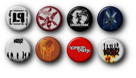 Linkin park scout badges or are those beer caps? Linkin Park Merch, Park Pics, Early 2000s Aesthetic, Pins Ideas, Badge Ideas, Scout Badges, Beer Caps, 2000s Aesthetic, Picture Logo