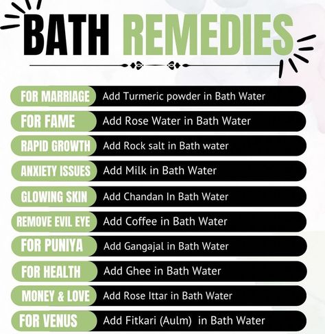 Bath Remedies, Jyotish Remedy, Spells That Actually Work, Money Spells That Work, Good Luck Spells, Mantra For Good Health, Easy Spells, Astrology Remedy, Mantra Quotes