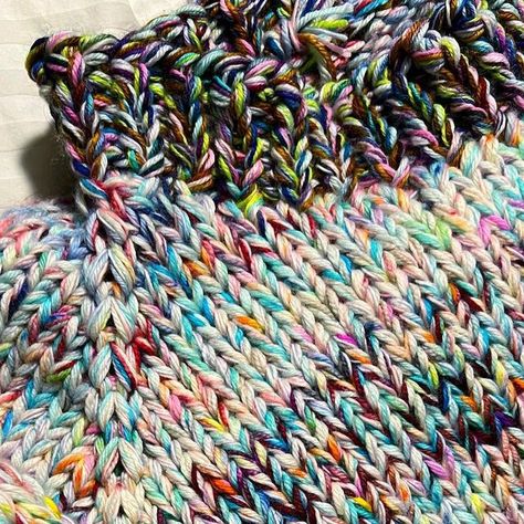 Jes Velez on Instagram: "It’s finished! My rainbow 🌈 connection simple sweater knit along. Knit it in 4 days. 🤪 sometimes it cool to put a goal to see if you can reach it. This was such a great project! . Pattern simple sweater knit along @jengeigley . #knitting #knit #igknit #marlsweater #rainbowknit #simplesweaterknitalong #scrappysweater #chunkyknit #knitstagram" Knitting Colorwork, Simple Sweater, Colorwork Knitting, Rainbow Connection, Simple Sweaters, Marled Sweater, Pattern Simple, Crochet Tutorials, Sweater Knit