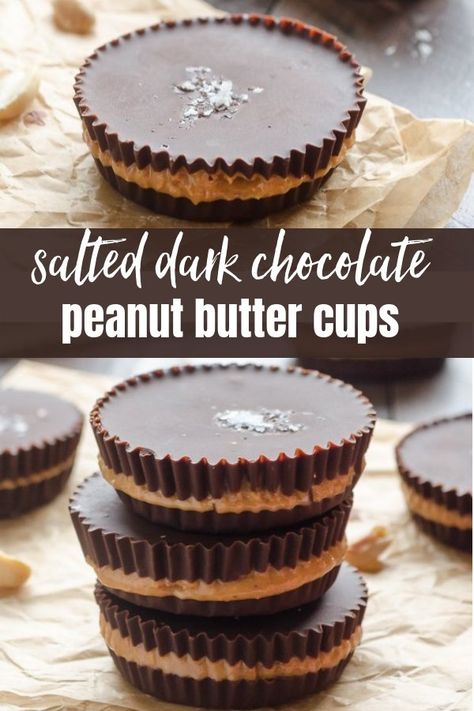 Dark Chocolate Desserts, Peanut Butter Cups Recipe, Dark Chocolate Recipes, Dark Chocolate Peanut Butter, Homemade Peanut Butter Cups, Chocolate Homemade, Peanut Butter Snacks, Peanut Butter Granola, Chocolate Peanut Butter Cups