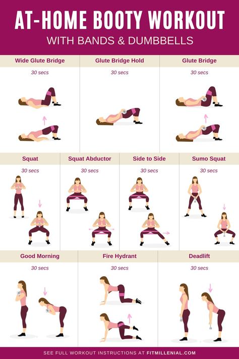 Get a Butt Lift in 20 Minutes With Resistance Band - 32 Effective Glutes Workout Notes Included Glute Bridges With Resistance Band, Bottom Leg Workout, Glute Resistance Band Workout, Bootybands Workout At Home, Resistance Band Exercises For Glutes, Workout Notes, Cheer Training, Resistance Band Glutes, Grow Glutes