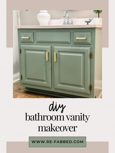 Bathroom Update Diy, Diy Bathroom Vanity Makeover, Bath Diy, Makeover Bathroom, Budget Furniture, Painting Bathroom Cabinets, Vanity Makeover, Bathroom Vanity Makeover, Diy Bathroom Vanity