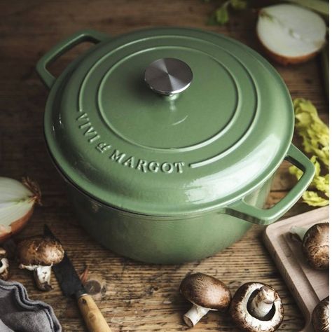 Introducing our new Cocotte Ronde! Crafted from durable cast iron, this enameled round dutch oven is a versatile and timeless addition to your kitchen. With a generous 5.7 quart capacity and included lid, it's perfect for slow-cooking stews, casseroles, and roasts. The signature green finish adds a touch of French charm to any home, and at 6.5 kilos, it's built to last for years to come. MADE IN FRANCE.⁠ .⁠ ..⁠ .⁠ #dutchoven #dutchovencooking #castironcookware #kitchenware #decor #ktichendeco... Heirloom Toys, Dutch Oven Cooking, Cast Iron Dutch Oven, Candle Store, Prep Kitchen, Water Based Stain, Cast Iron Cookware, Roasts, Kids Bath