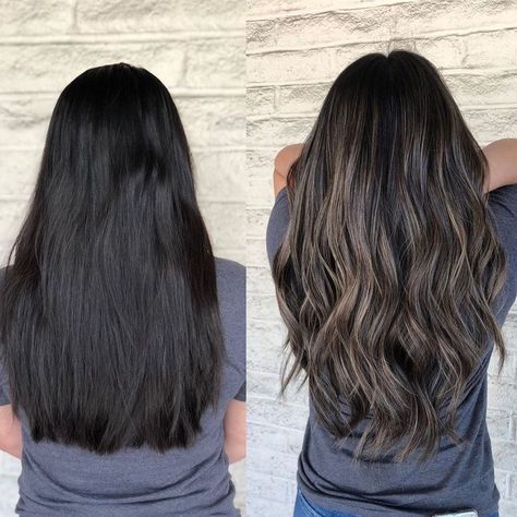 Brunette Hair Color With Highlights, Underlights Hair, Black Hair Balayage, Brunette Hair With Highlights, Brunette Balayage Hair, Brown Hair Balayage, Long Dark Hair, Ombré Hair, Balayage Brunette