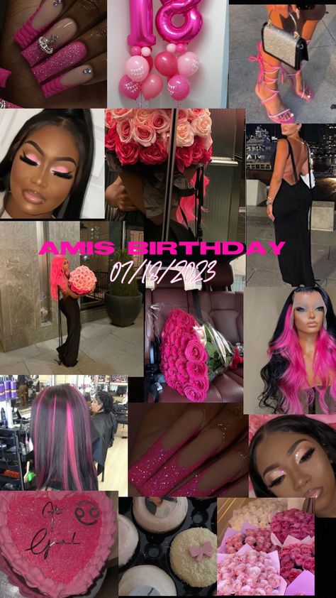 16th Birthday Outfit Ideas Sweet Sixteen, Baddie Birthday Ideas, Black And Pink Birthday Theme, Birthday Fit Ideas, 17th Birthday Outfit Ideas, 16th Birthday Outfit, 17th Birthday Ideas, Birthday Lights, Birthday Goals