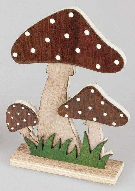 Fall Wood Crafts, Easter Wood Crafts, Wood Craft Patterns, Scrap Wood Crafts, Mushroom Crafts, Diy Rustic Decor, Spring Easter Crafts, Diy Wooden Projects, Easy Wood Projects