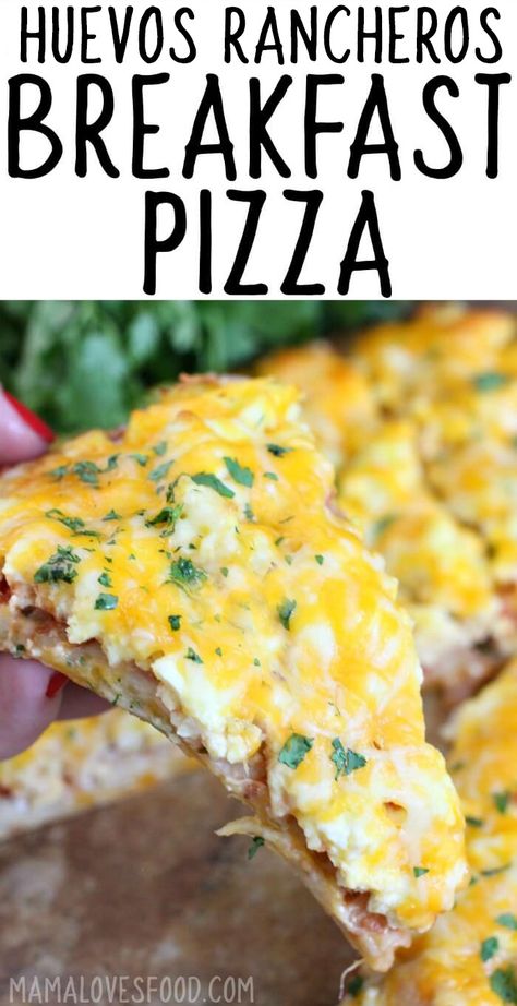 Breakfast Pizza Bisquick Pizza, Breakfast Pizza Sauce, Recipe With Salsa, Breakfast Pizza Crescent Roll, Huevos Rancheros Breakfast, Pizza Breakfast, Mix Pizza, Breakfast Pizza Recipe, Pizza Roll