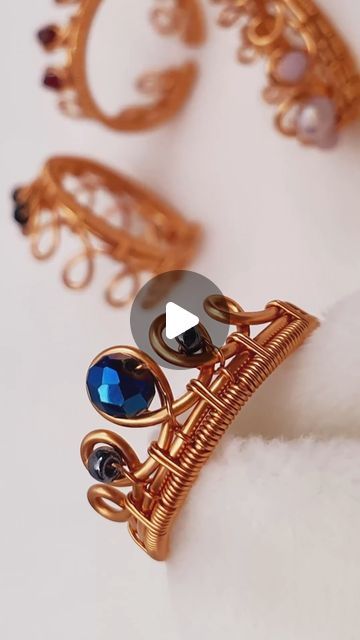 Lan Anh Handmade on Instagram: "how to make wire rings with crystals | simple crown rings #shortsvideo #handmade #diy #diycrafts" Rings With Crystals, Simple Crown, Wire Crown, Crown Rings, Wire Ring, Crown Ring, January 11, Wire Rings, Diy Schmuck