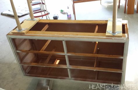 Vintage Dresser Makeover, Chest Of Drawers Makeover, Replacement Furniture Legs, Attic Treasures, Wood Furniture Legs, Diy Baby Furniture, Vintage Dresser, Inexpensive Furniture, Furniture Rehab