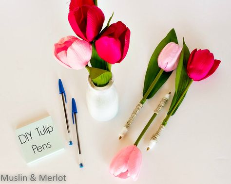 Pen Tutorial, Pen Craft, Flower Pens, Pen Diy, Candy Necklaces, Spring Crafts For Kids, Felting Tutorials, Diy Candy, Hello Spring