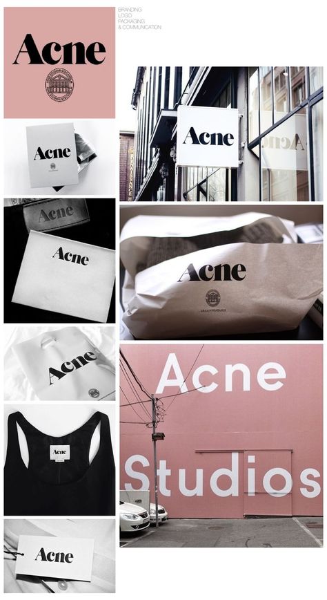 Acne Studios - Fashion Designer Branding Packaging Logo Communication Identity - Collaged by Yağmur Kutlu Fashion Branding Identity, Logo Communication, Fashion Logo Design Inspiration, Logos Photography, Packaging Logo, Typographie Inspiration, Logos Vintage, Fashion Identity, Designer Branding