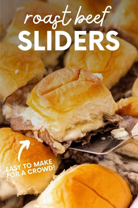 Roast beef sliders are a tasty, easy-to-make recipe perfect for watching the big game. Creative Party Food Ideas, Grinch Dinner, Roast Beef Sliders Recipes, Fancy Sandwiches, Sliders Recipes Beef, Easy Healthy Lunch Ideas, Beef Appetizers, Slider Recipe, Best Roast Beef