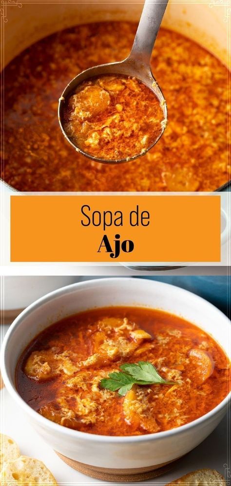 Basque Garlic Soup, Spanish Garlic Soup Recipe, Spanish Soups, Spanish Soup, Monday Recipes, Soups Stews Chilis, Rustic Recipes, A Spicy Perspective, Chowder Soup