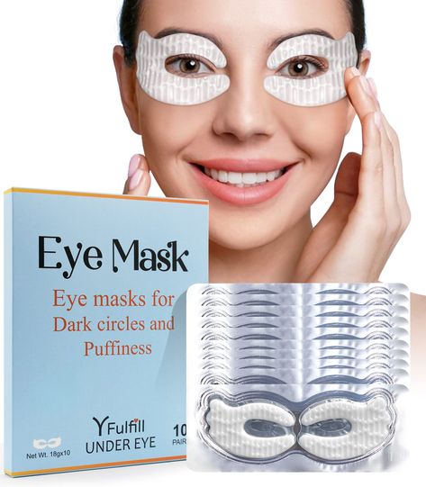 PRICES MAY VARY. ✔Yfulfill Cold Paste Eye Mask can effectively diminish the formation of fine lines, wrinkles, crow-feet lines around the eye area, minimizing eye-bags and fades dark circles remarkably (two different color provided) ✔Unique formulation: Making by mainly a variety of plant ingredients extract, non-toxic and odourless. Making it moisturizer, nourishing, firming and repairing functions. Perfect to better cellular metabolism and blood circulation around the eye tissues. keep away fr Face Mask For Scars And Acne, Neutrogena Rapid Dark Circle Repair Eye Cream, Coconut Oil Face Mask Recipe, Moisturizing Eye Mask, Night Time Face Mask, Face Mask For Wrinkles Skin Tightening, Natural Eye Cream For Puffy Eyes, Face And Eye Masks, Best Puffy Eye Products