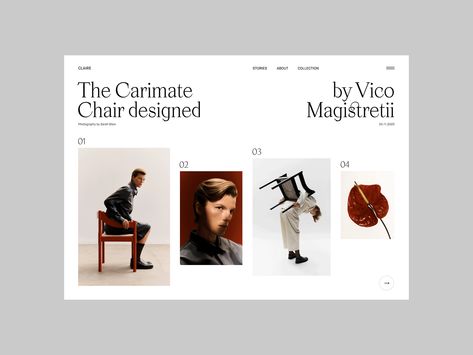 CLAIRE — Editorial 003 Editorial Web Design, Mises En Page Design Graphique, 포트폴리오 레이아웃, Photo Sharing App, Website Design Layout, Portfolio Layout, Web Layout Design, Editorial Layout, Web Layout