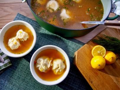 Kreplach Soup Recipe, Kreplach Recipe, Girl Meets Farm Recipes, Jewish Dishes, Soup Comfort, Thyme Chicken, Farm Recipes, Clear Soup, Chicken Dumplings