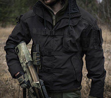 1000D CORDURA US Army Tactical Jacket Military Waterproof Windproof Hard Shell Jackets (Black, L) Army Gears, Food Order, Tac Gear, Tactical Jacket, Jackets Black, Survival Camping, Tactical Clothing, Military Style Jackets, Cool Gear