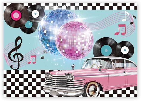 Sock Hop Dance, Photo Backdrop Birthday, Diner Ideas, 1950s Rock And Roll, Diner Party, 50s Retro, Prom Photography, Sock Hop, Event Backdrop