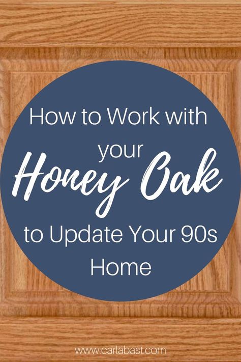 Easy ways to make oak look modern. Oak trim and oak kitchen ideas. Fresh ideas for oak cabinets. Honey oak kitchen ideas. 1990s home remodel ideas. is oak wood out of style? How to make oak cabinets more modern. How do you make oak trim look more modern? How do you modernize a 1990s home? Update a 90s home on a budget. Updating 90s Home before and after. Updating Oak Cabinets, Honey Oak Trim, Light Oak Cabinets, Oak Bathroom Cabinets, Blue Kitchen Walls, Honey Oak Cabinets, Blue Wall Colors, Oak Fireplace, 90s Home