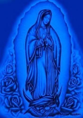 Pray For Us, Virgin Mary, Blue