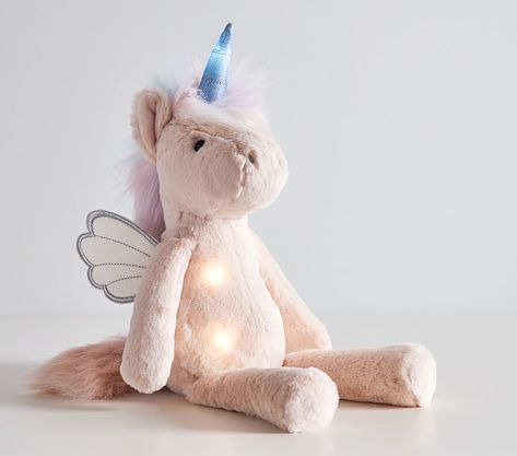 Unicorn Light-up Plush | Kids Stuffed Animal | Pottery Barn Kids Cleaning Baby Toys, Baby Room Design Ideas, Siren Oc, Marvel Avengers Toys, Animal Pottery, Avengers Toys, Dinosaur Light, Llama Plush, Auntie Baby