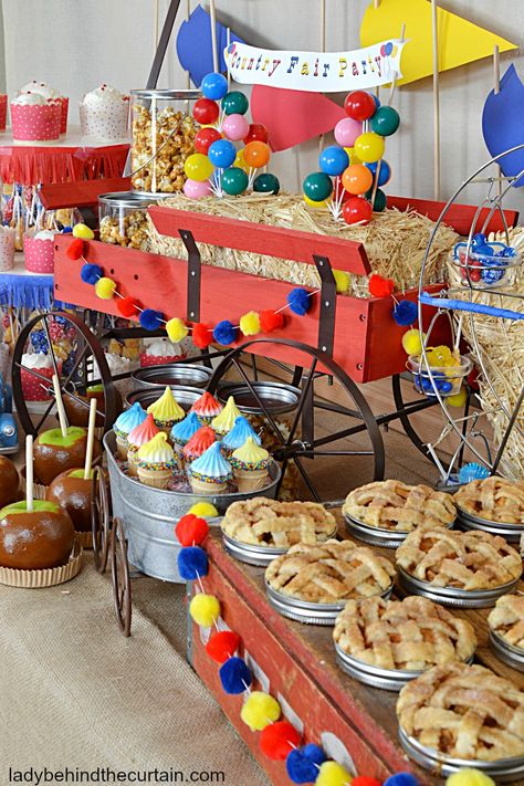 Country Fair Birthday Party County Fair Party Ideas, State Fair Party Decorations, State Fair Theme Party, State Fair Birthday Party, Country Fair Party Theme, County Fair Decorations, State Fair Party, State Fair Theme, County Fair Birthday Party