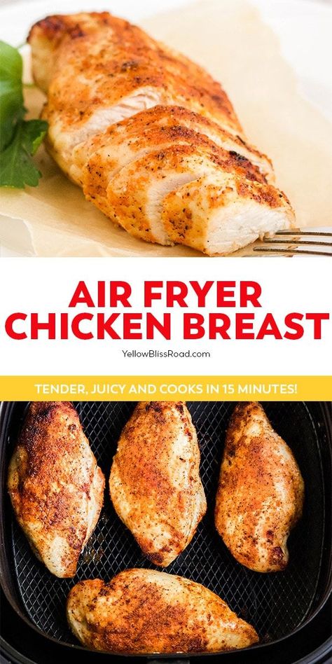 Air Fryer Chicken Breasts, Way To Cook Chicken, Air Fryer Chicken Breast, Air Fryer Recipes Chicken Breast, Fry Chicken, Cooks Air Fryer, Ways To Cook Chicken, Air Fryer Oven Recipes, Fried Chicken Breast