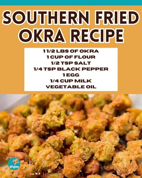 Crispy Southern Fried Okra Recipe Okra And Tomato Recipe, Fried Okra Recipe, Southern Fried Okra, Pecan Pie Recipe Southern, Okra Recipe, Roasted Tomato Pasta, Okra And Tomatoes, Easy Baked Ziti, Fried Okra