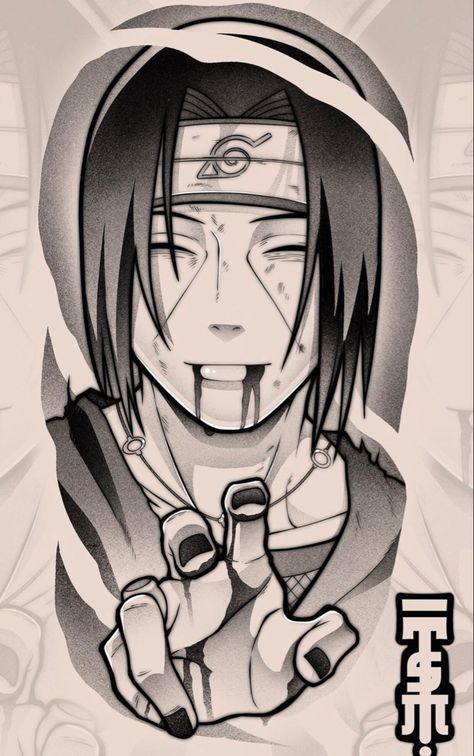 Sasuke Tattoo Design, Luffy Tattoo Design, Itachi Tattoo Design, Naruto Tattoo Design, Itachi Tattoos, Itachi Manga, Itachi Tattoo, Respect Tattoo, Tattoo Anime