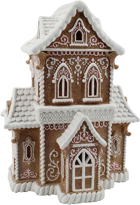 Amazon.com: December Diamonds Gingerbread Sweet Shoppe Victorian House Figurine with LED - Festive Holiday Ornament : Home & Kitchen