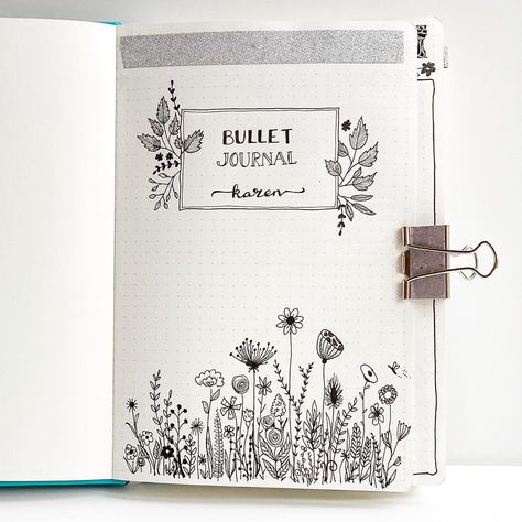 Journaling First Page Ideas, Planner Front Page, Bujo First Page Ideas, Sketch Book First Page, First Page Of Diary Ideas, Sketchbook Title Page, Bullet Journal Front Page, Journal Front Page, Sketchbook Pages Inspiration