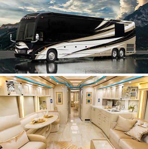 Prevost Bus Conversion Inventory | Marathon Coach Prevost Bus, Luxury Rv Living, Bus Motorhome, Kereta Sport, Marathon Coach, Zelt Camping, Bus Conversions, Luxury Motorhomes, Luxury Van