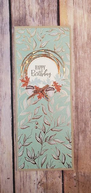 Handmade Slimline Cards, Stampin Up Fall Birthday Cards For Women, Slim Line Cards Ideas, Slimline Birthday Cards, Stampin Up Slimline Card Ideas, Slimline Cards Ideas, Mini Slimline Card Ideas, Slimline Card Ideas, Slim Line Cards