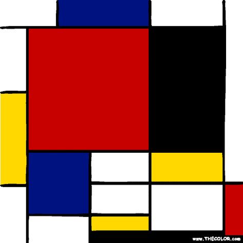 Piet Mondrian - Composition with Red Yellow Blue a Piet Mondrian Artwork, Mondrian Painting, Piet Mondrian Painting, Mondrian Composition, Mondrian Art, Colored Pictures, Principles Of Art, Dutch Painters, Piet Mondrian