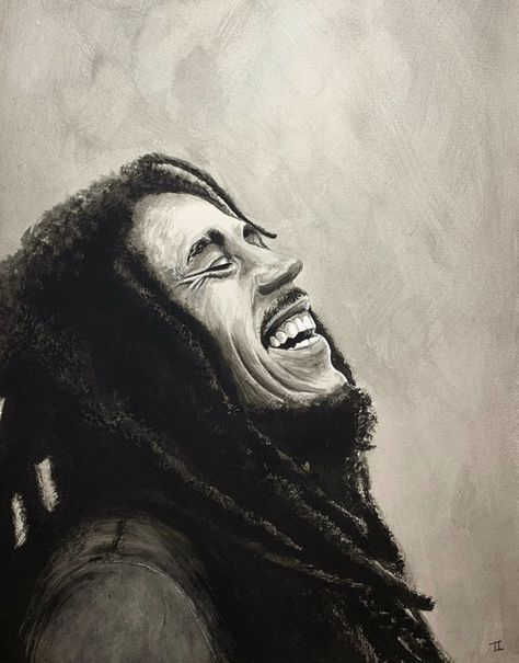 Bob Marley Drawing, Bob Marley Tattoo, Image Bob Marley, Bob Marley Pictures, Jah Rastafari, Bob Marley Art, Sleeves Ideas, Rhythm And Blues, Guy Drawing