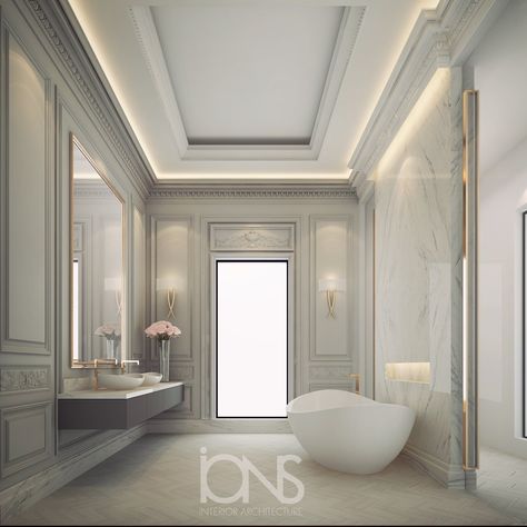 Palace Bathroom, Small Luxury Bathroom, Uae Design, Elegant Bathroom Decor, Elegant Bathroom Design, Ions Design, Photography Interior Design, Bathroom Accessories Luxury, Decoration Bathroom