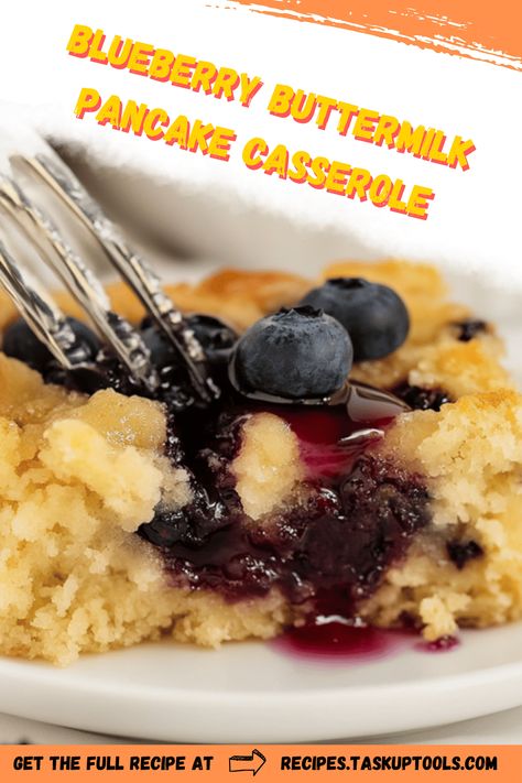 Delight your senses with this comforting Blueberry Buttermilk Pancake Casserole. Perfect for breakfast or brunch, this recipe combines the fluffy texture of buttermilk pancakes with the sweet burst of blueberries in every bite. Easy to prepare and full of flavor, this dish captures the essence of homemade goodness. Discover a new family favorite thats ideal for any weekend morning or special occasion. Pin now for a wholesome and satisfying start to your day. Blueberry Pancake Casserole, Pancake Casserole, Blueberry Buttermilk Pancakes, Buttermilk Pancake, Blueberry Pancake, Blueberry Breakfast, Recipes Casserole, Fluffy Texture, Blueberry Pancakes