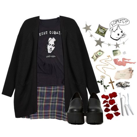 ♔ ᴘɪɴᴛᴇʀᴇsᴛ: ʙᴇsᴛʙʏᴍʏsᴇʟғ ♔ Tradgoth Outfit Women, Indie Outfits, Swaggy Outfits, Alternative Outfits, Goth Outfits, Retro Outfits, Looks Vintage, Jeffrey Campbell, Grunge Outfits