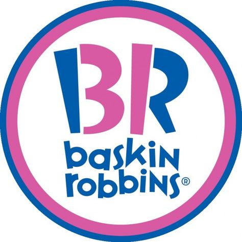 the logo of ice cream retailer Baskin-Robins also has a subtle hidden image.  The pink portions of the B and the R can also be read as the number 31.  Ice cream fans will recognize that Baskin-Robins is synonymous with the 31 different flavors of ice cream that it sells in its stores. Baskin Robbins Logo, Baskin Robbins Ice Cream, Ice Cream Logo, Clever Logo, Popular Logos, Baskin Robbins, Famous Logos, Hidden Messages, Ice Cream Flavors