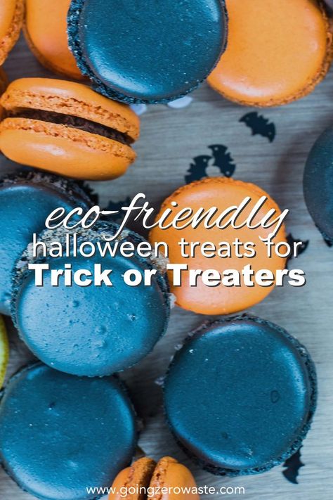 Eco-Friendly Halloween Treats for Trick or Treaters #Halloween #Ecofriendly #GoGreen #TrickorTreat #HealthyHalloween Treats For Trick Or Treaters, Eco Friendly Halloween, Halloween Treats Ideas, Halloween Cookie Treats, Sustainable Event, Zero Waste Holiday, Liturgical Living, Fair Trade Chocolate, Eco Friendly Holiday