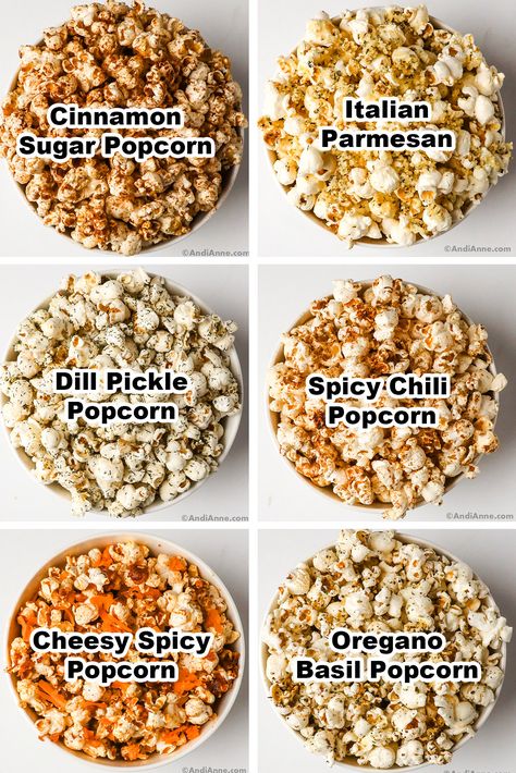 Popcorn Salt Recipe Homemade, Nutritional Yeast Popcorn, Homemade Popcorn Seasoning, Popcorn Flavours, Flavoured Popcorn, Popcorn Seasoning Recipes, Sweet Potato Peanut Butter, Peanut Butter Oatmeal Balls, Snacks And Appetizers