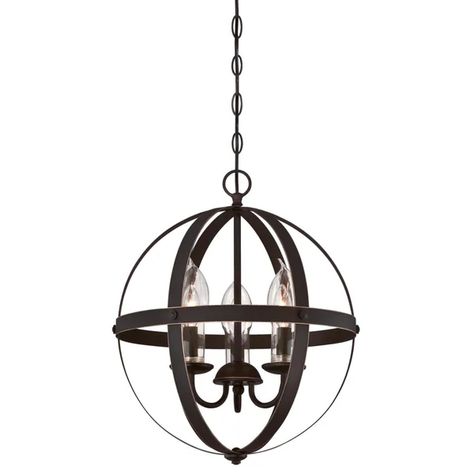 3 - Light Lantern Globe Pendant Outdoor Hanging Chandelier, Glass Candle Cover, Indoor Chandelier, Outdoor Chandelier, Wrought Iron Chandeliers, Candle Cover, Farmhouse Chandelier, Hanging Chandelier, 3 Light Chandelier