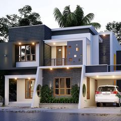 Morden House, Two Story House, Latest House Designs, Building House Plans Designs, Kerala House Design, House Design Ideas, Architect Design House, House Arch Design, Architecture Model House