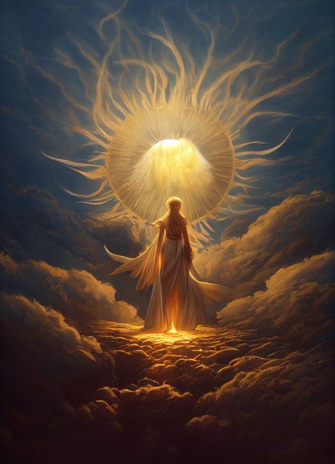 Mystery Art, Christ Artwork, Heaven Art, Beautiful Angels Pictures, Female Art Painting, Download Poster, Sun Art, Fantasy Images, Futuristic Art