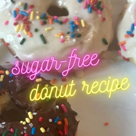 Sugar Free Donuts Baked, Sugar Free Doughnut Recipe, Sugar Free Donut Recipe, Cake Donut Recipe Baked, Mini Donut Maker Recipes, Sugar Free Donuts, Mini Donut Recipes, Cake Mix Donuts, Doughnut Recipes