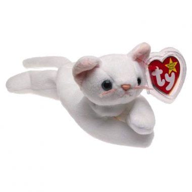 White Cat Beanie, Cat Beanie Baby, Original Beanie Babies, Baby Wishlist, Cat Beanie, Beanie Buddies, Stuffed Animal Cat, Ty Beanie Babies, Beanie Babies