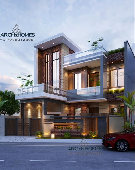 Elevation House design
exterior design
home
small home
small house
modern architecture 
modern elevation 
villa 
facade 30 Feet Front Elevation, Wood Floor Texture, Modern Bungalow House Design, Two Story House Design, Boundary Wall, Small House Elevation, Duplex Design, Best Modern House Design, Small House Elevation Design