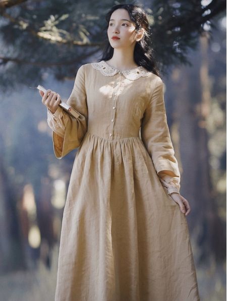 1910s Dress Casual, Modest Long Dress, 1950s Dress Casual, Long Vintage Dresses, Night Dress For Women, Vintage Long Sleeve, Muslimah Fashion Outfits, Medieval Fashion, Dresses Vintage