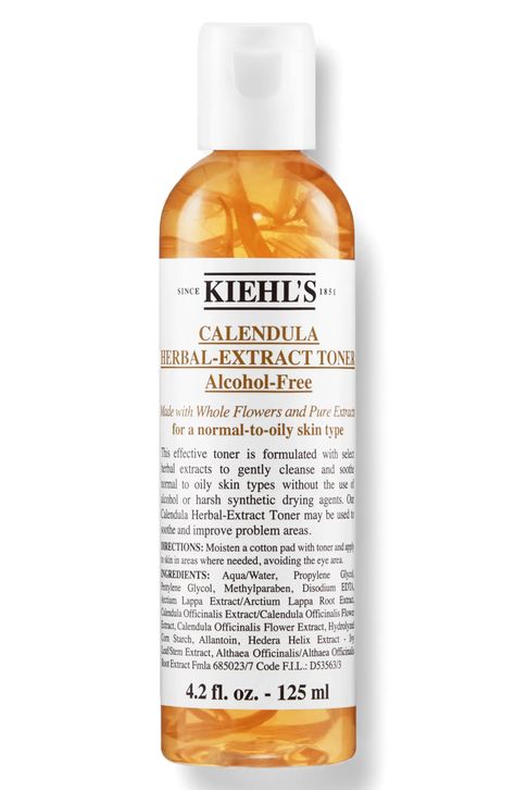 Kiehl's Since 1851 Calendula Herbal Extract Alcohol Free Toner | Nordstrom Kiehls Calendula Toner, Kiehls Toner, Kiehls Calendula, Saving Face, Alcohol Free Toner, Burdock Root, Beauty Shoot, Herbal Extracts, Facial Toner